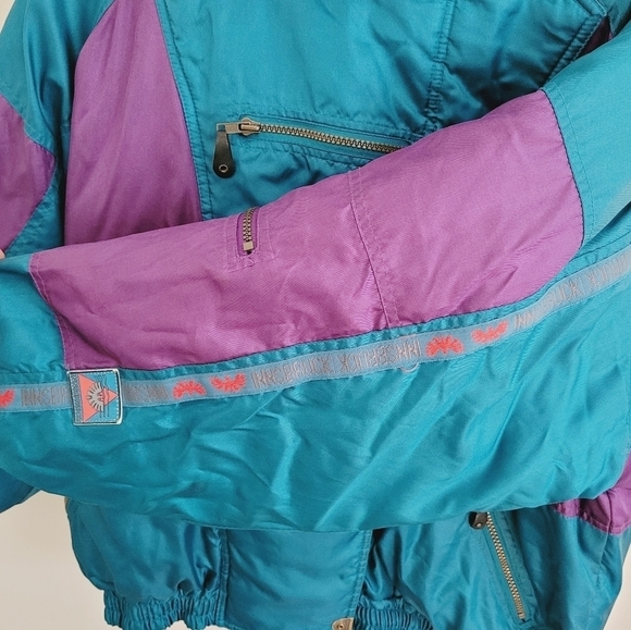 Vintage 80s Teal & Purple Ski Jacket - Picture 5 of 12